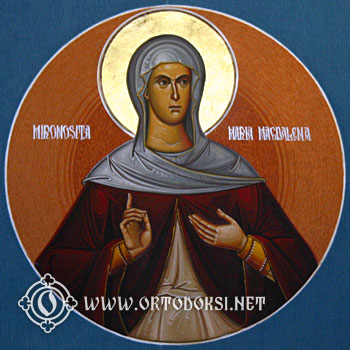 Magdalan Maria romanialaisessa seinämaalauksessa.